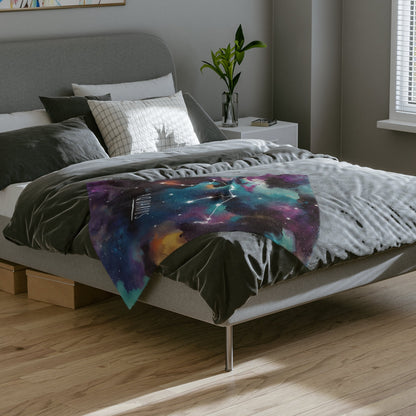 Fleece Blanket - Aquarius Zodiac Celestial Design - LucyKay store