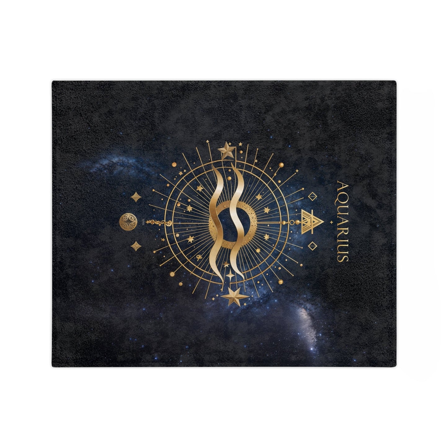 Fleece Blanket - Aquarius Zodiac Celestial Design - LucyKay store