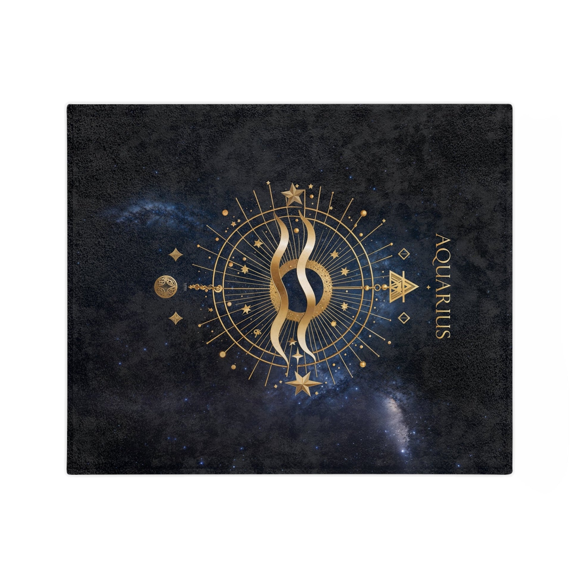 Fleece Blanket - Aquarius Zodiac Celestial Design - LucyKay store
