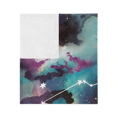 Fleece Blanket - Aquarius Zodiac Celestial Design - LucyKay store