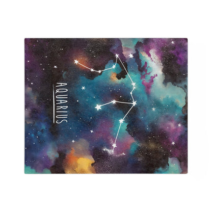 Fleece Blanket - Aquarius Zodiac Celestial Design - LucyKay store