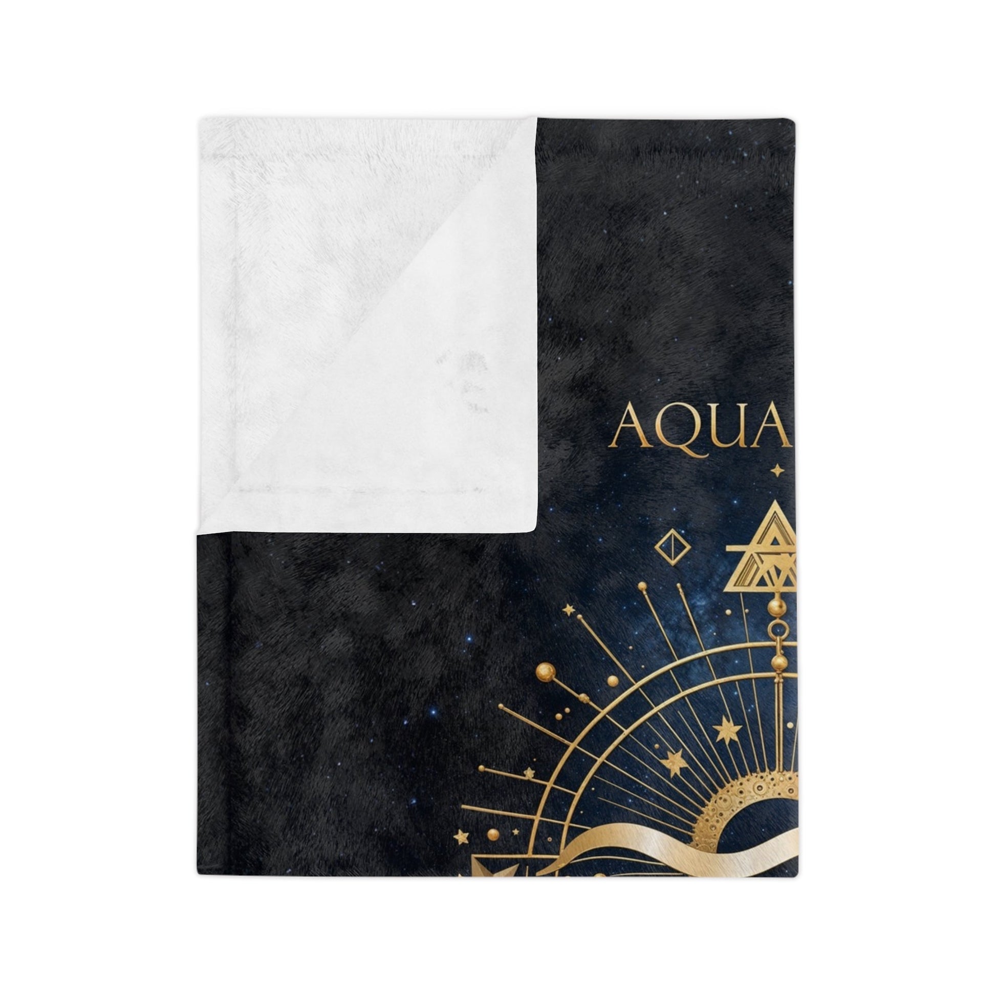 Fleece Blanket - Aquarius Zodiac Celestial Design - LucyKay store