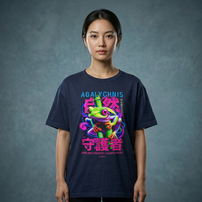 Neon Frog Graphic Tee – Cyberpunk Streetwear Unisex T-Shirt - LucyKay store