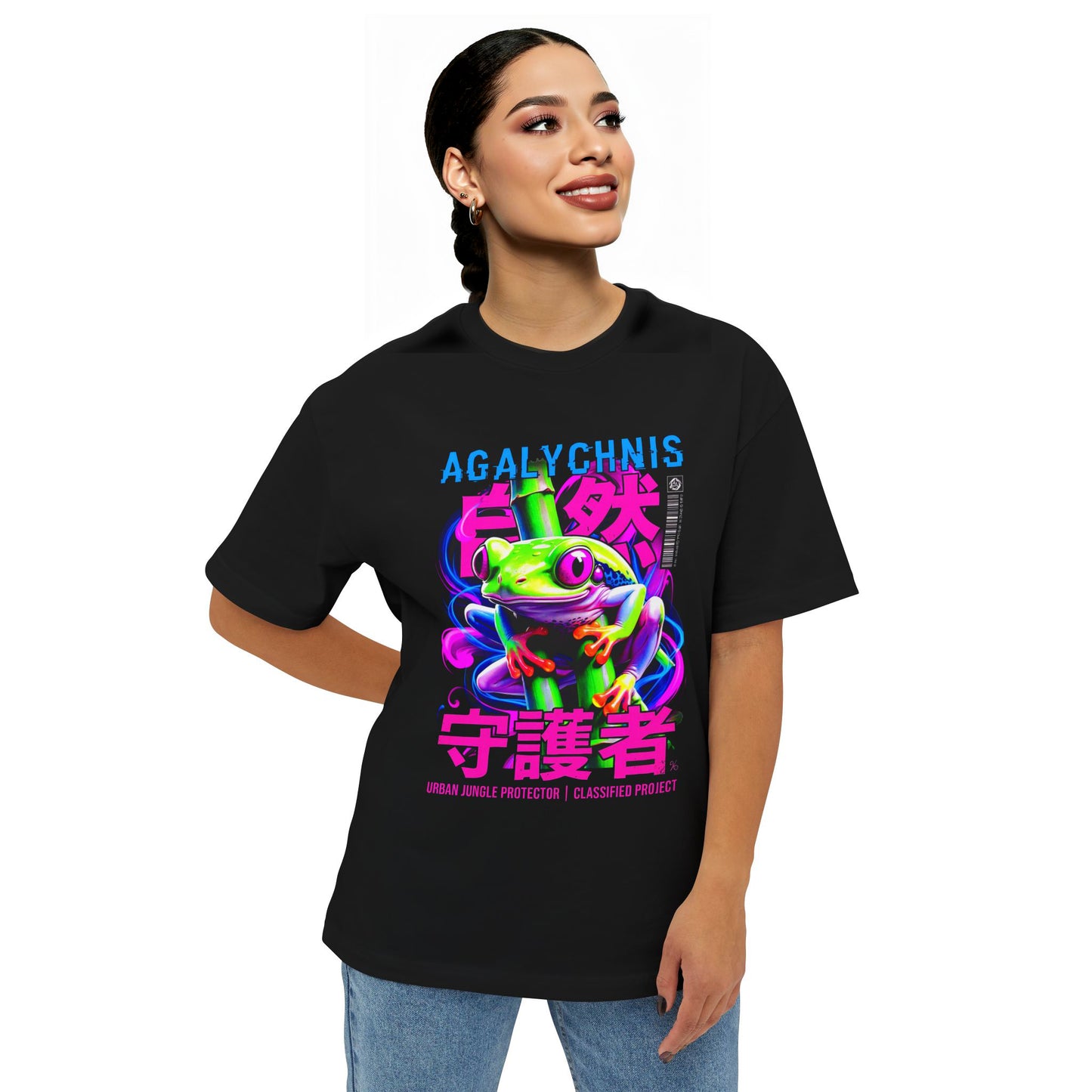 Neon Frog Graphic Tee – Cyberpunk Streetwear Unisex T-Shirt - LucyKay store