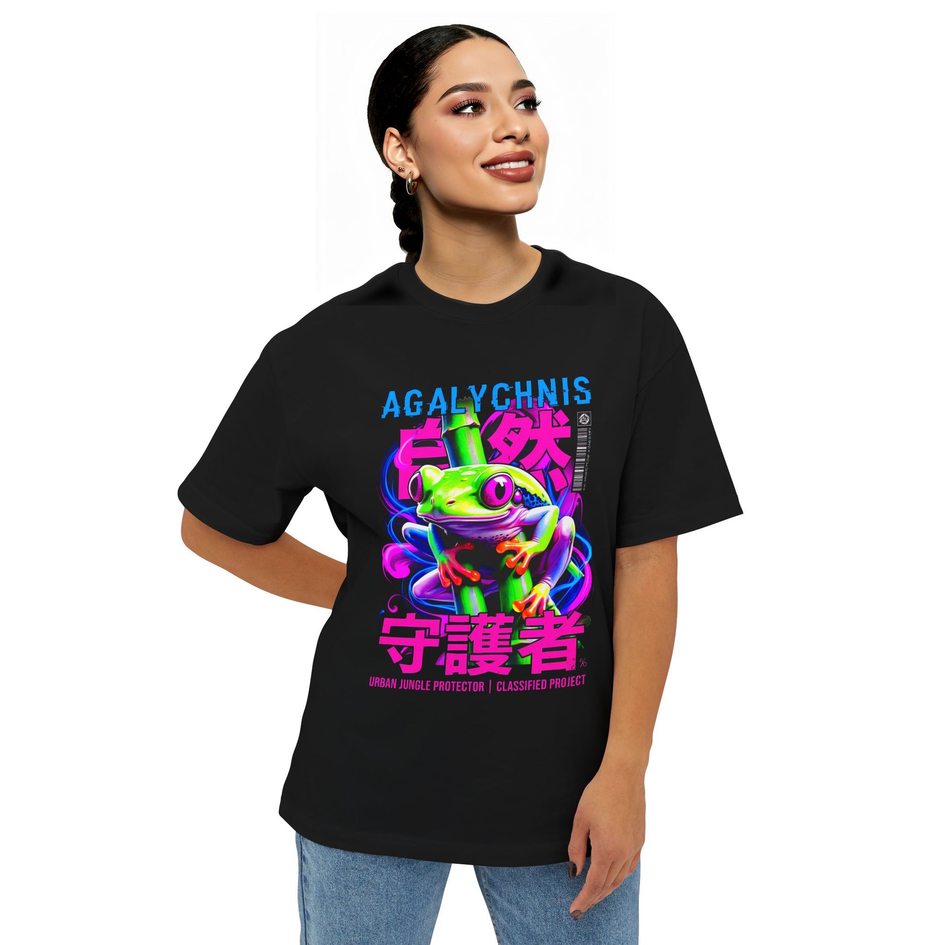 Neon Frog Graphic Tee – Cyberpunk Streetwear Unisex T-Shirt - LucyKay store