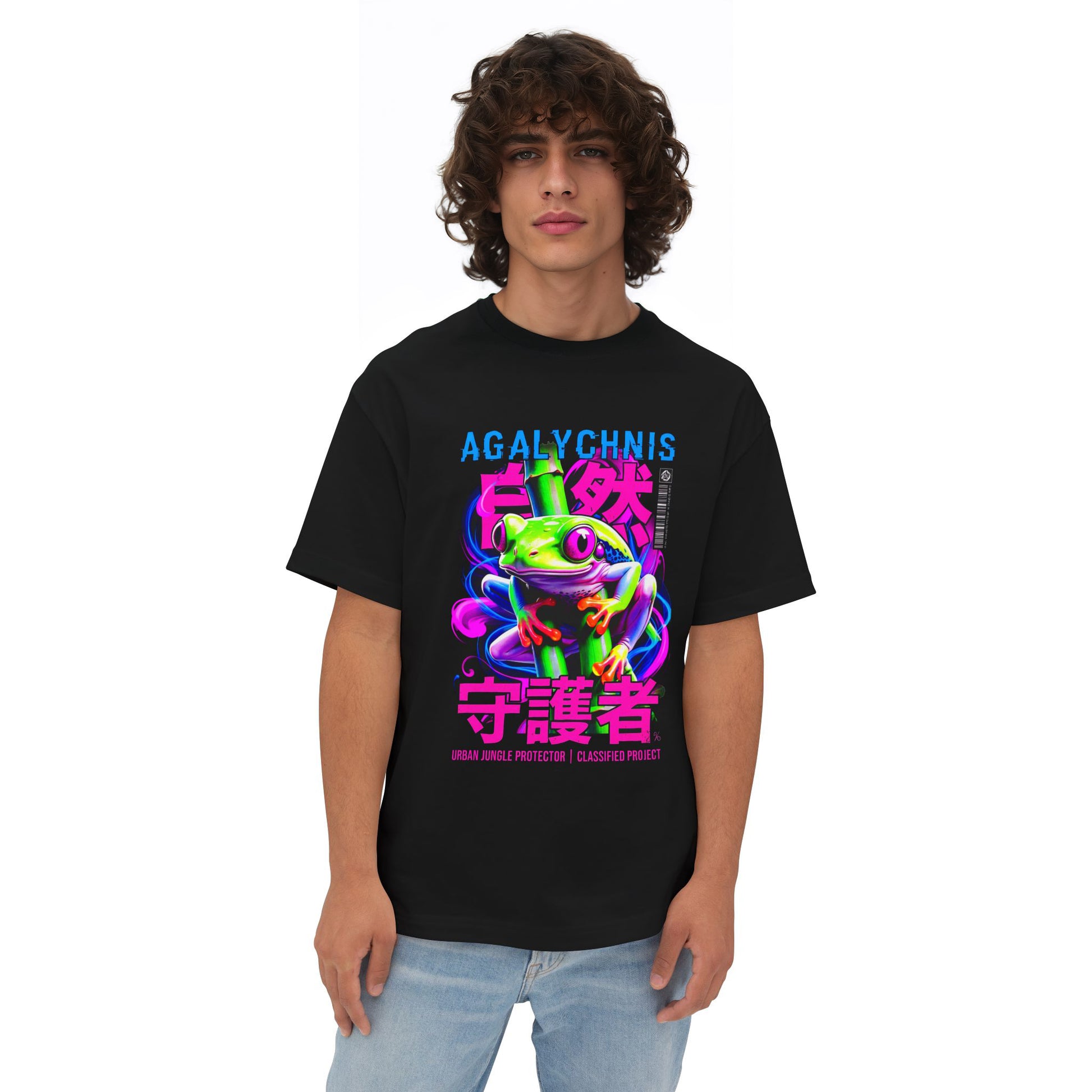 Neon Frog Graphic Tee – Cyberpunk Streetwear Unisex T-Shirt - LucyKay store