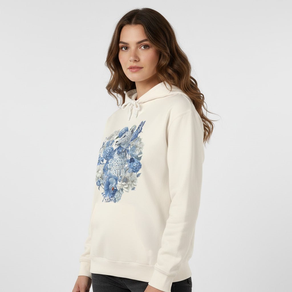 Floral Cheetah Hoodie - Lightweight Cotton Sweatshirt Women - LucyKay store