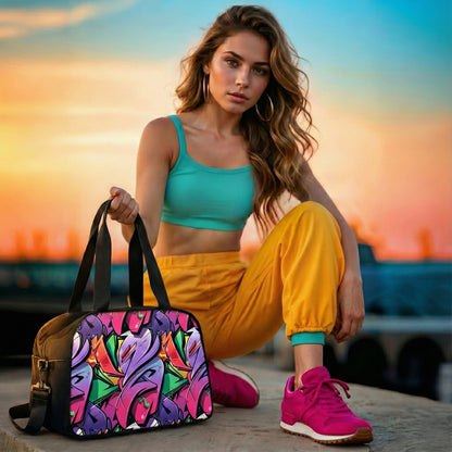 Fitness Handbag - Graffiti Groove - LucyKay store