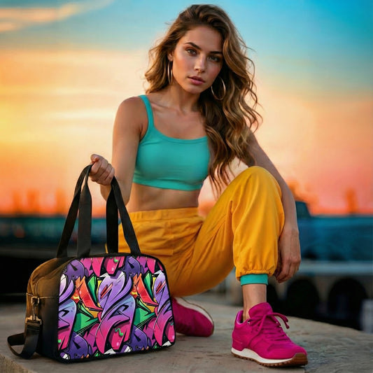Fitness Handbag - Graffiti Groove - LucyKay store