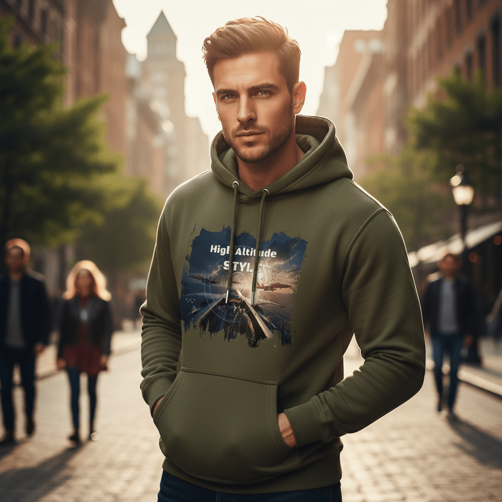 High Altitude Jet Pilot Hoodie - Aviation Graphic Streetwear - LucyKay store