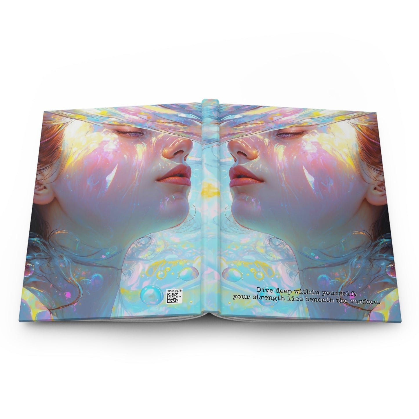 Hardcover Journal Matte - Expressive Portrait of a Woman, A5 - LucyKay store