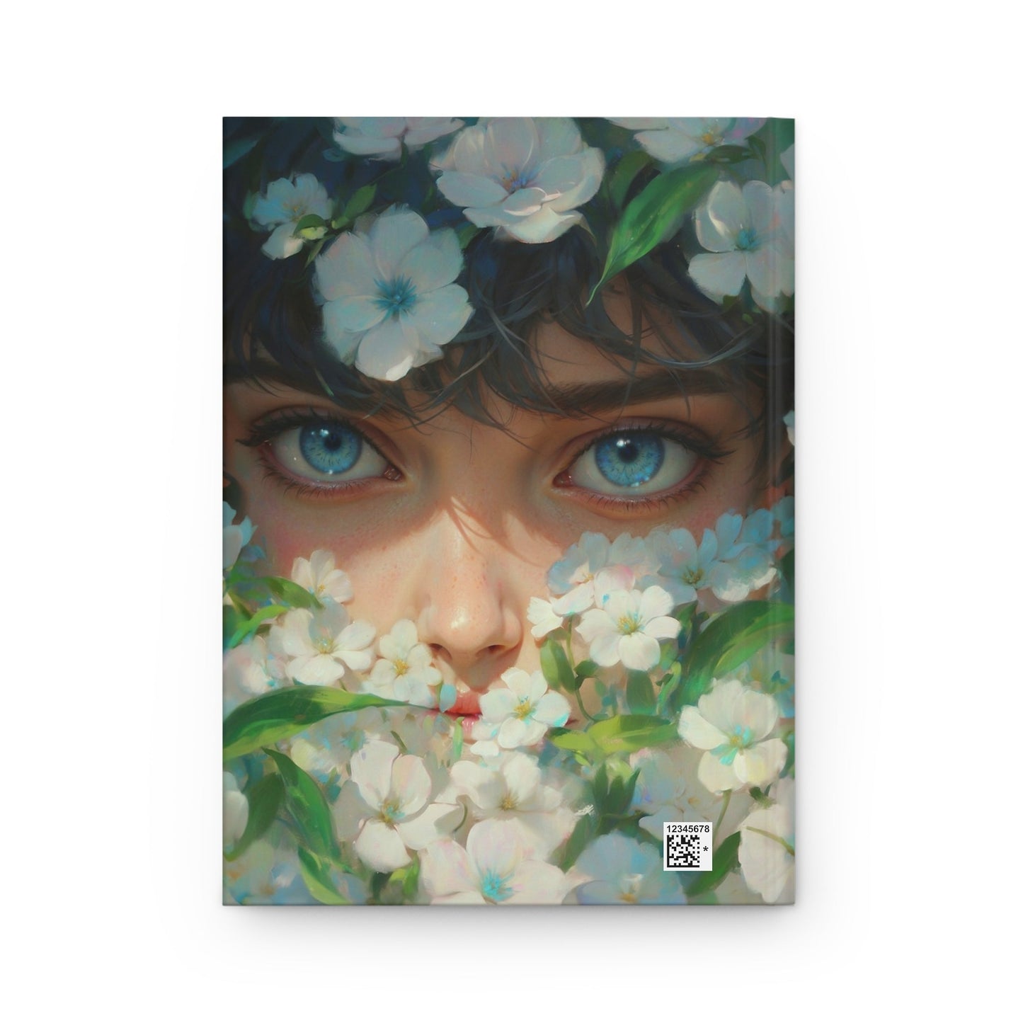 Hardcover Journal Matte - Illustrated Floral Face Art Print, A5 - LucyKay store