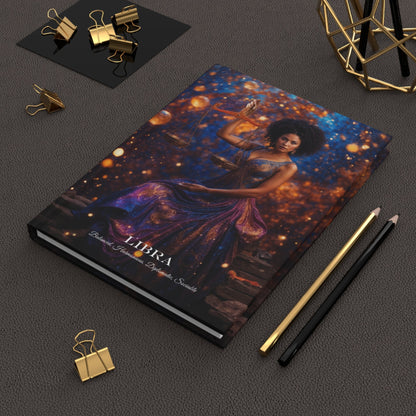Hardcover Journal Matte - Libra Zodiac Sign Astrology Diary Notebook A5 - LucyKay store