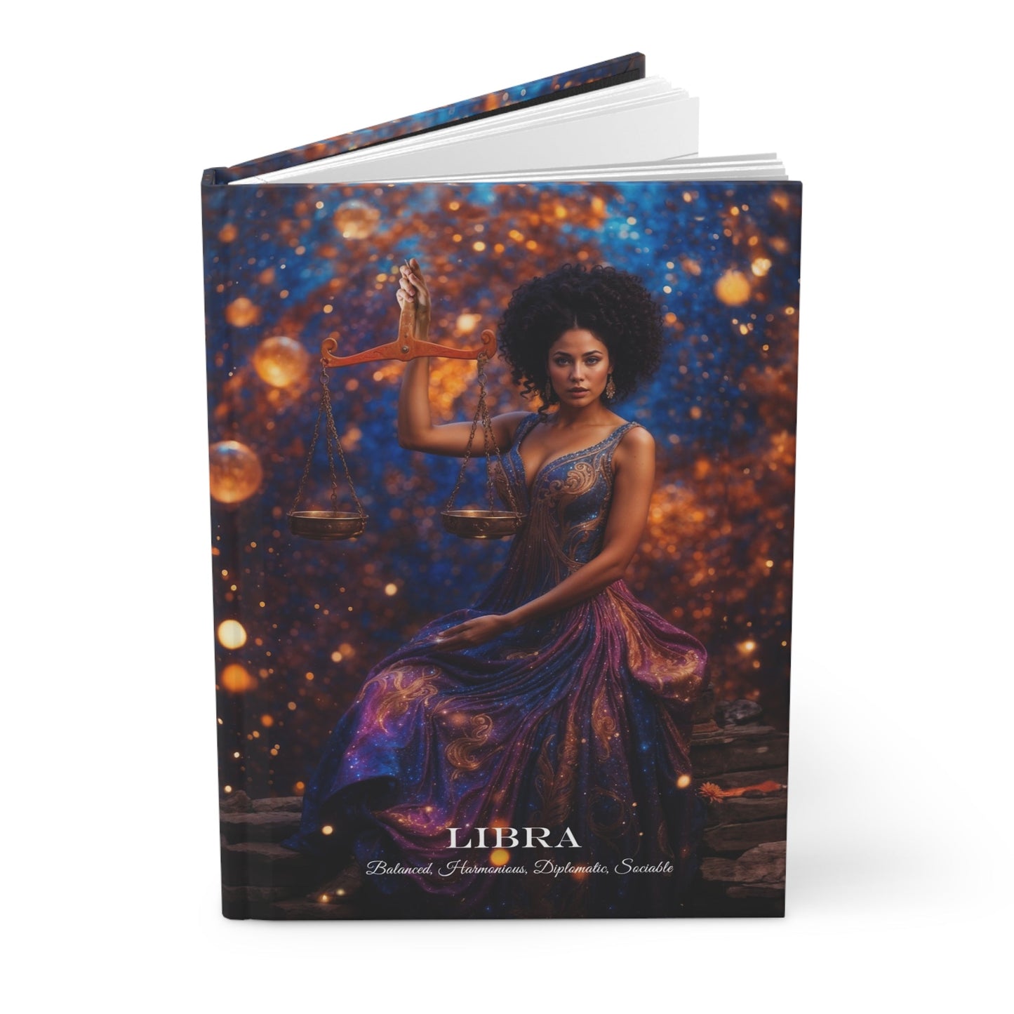 Hardcover Journal Matte - Libra Zodiac Sign Astrology Diary Notebook A5 - LucyKay store