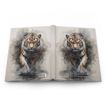 Hardcover Journal Matte - Watercolor painting of mjesti Tiger, A5 - LucyKay store