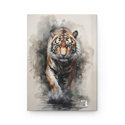 Hardcover Journal Matte - Watercolor painting of mjesti Tiger, A5 - LucyKay store