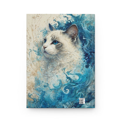 Hardcover Journal Matte - Waves and Whiskers, A5 - LucyKay store