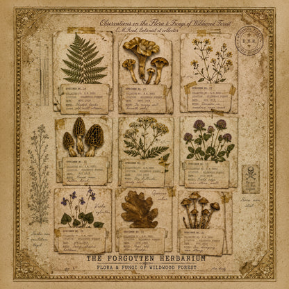 Botanical Tote Bag – Vintage Herbalist & Mushroom Print