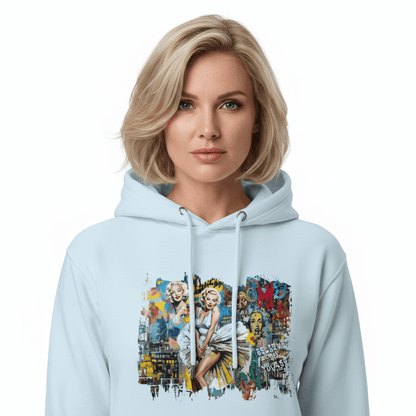 Vintage Hollywood Pop Art Hoodie - Unisex Urban Graphic Pullover - LucyKay store