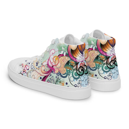 High top canvas shoes - Floral Ornaments - LucyKay store