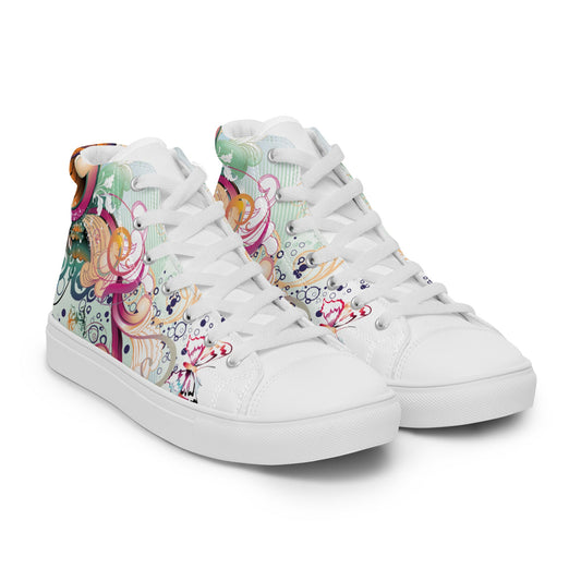 High top canvas shoes - Floral Ornaments - LucyKay store