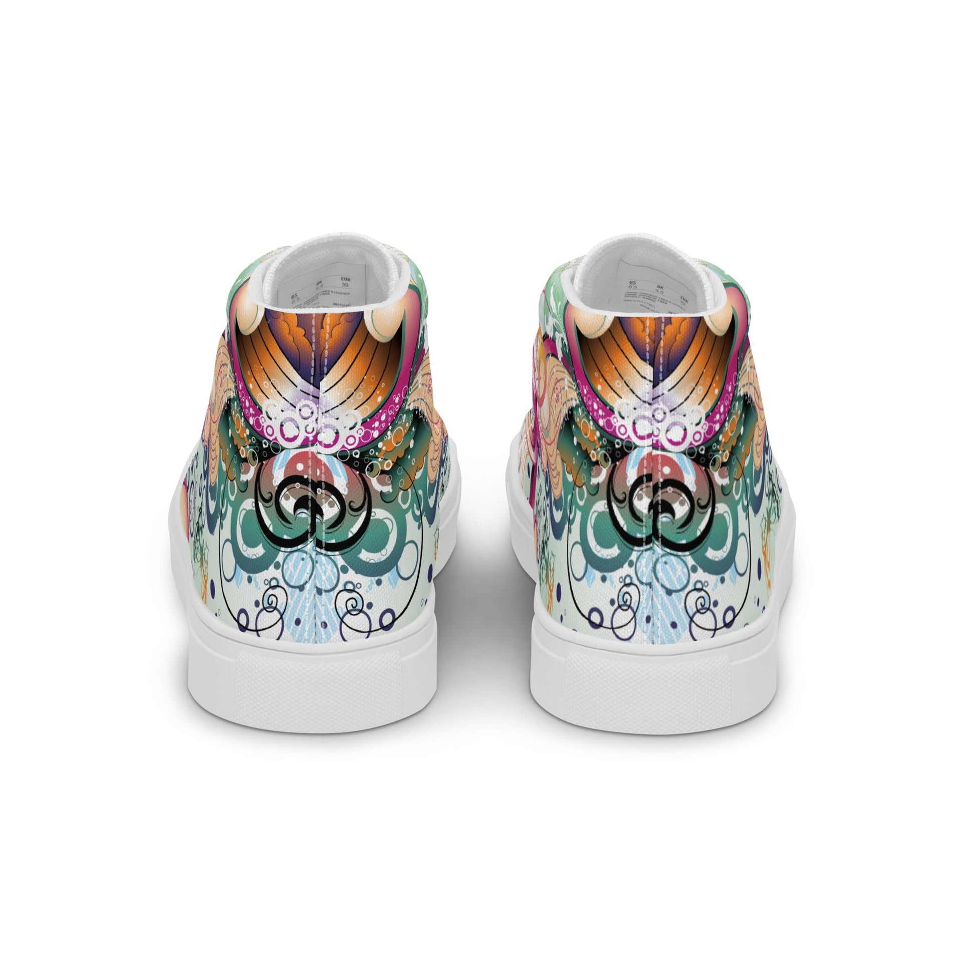 High top canvas shoes - Floral Ornaments - LucyKay store