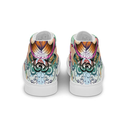 High top canvas shoes - Floral Ornaments - LucyKay store