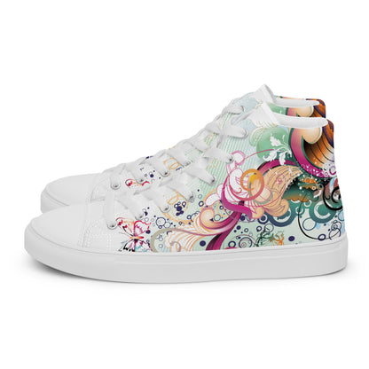 High top canvas shoes - Floral Ornaments - LucyKay store