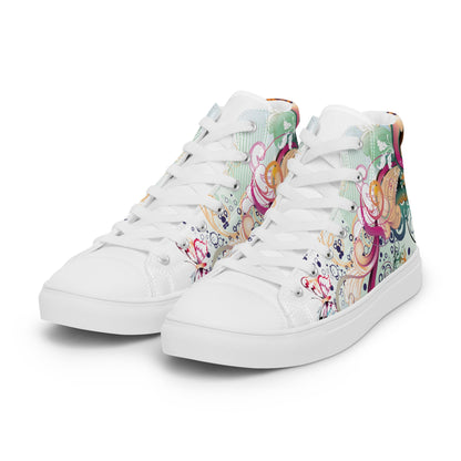 High top canvas shoes - Floral Ornaments - LucyKay store