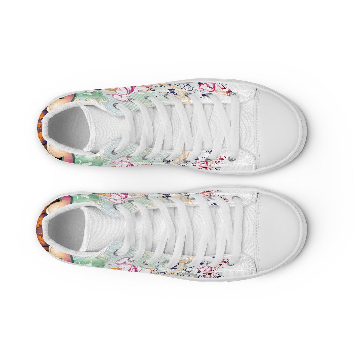 High top canvas shoes - Floral Ornaments - LucyKay store