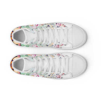 High top canvas shoes - Floral Ornaments - LucyKay store