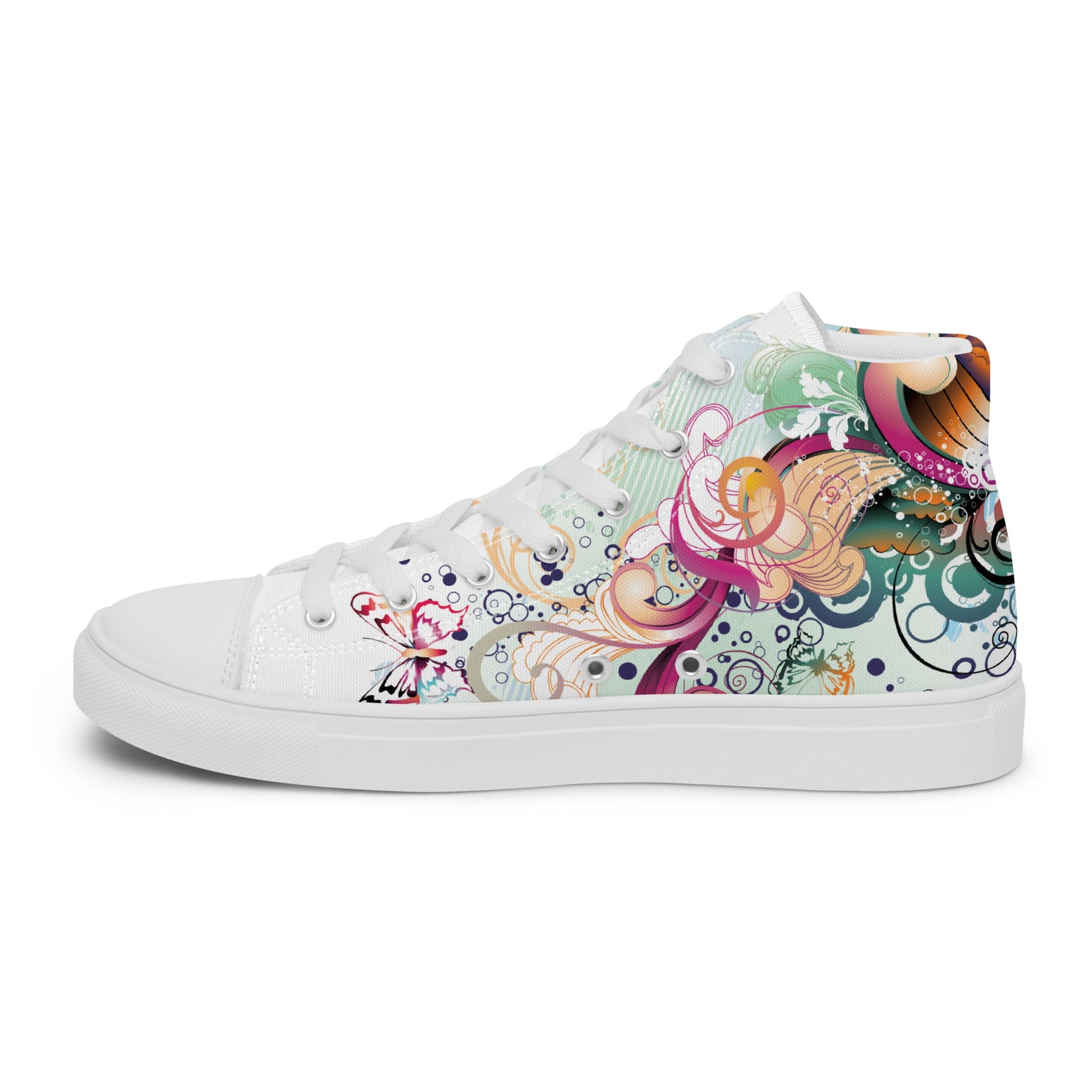 High top canvas shoes - Floral Ornaments - LucyKay store