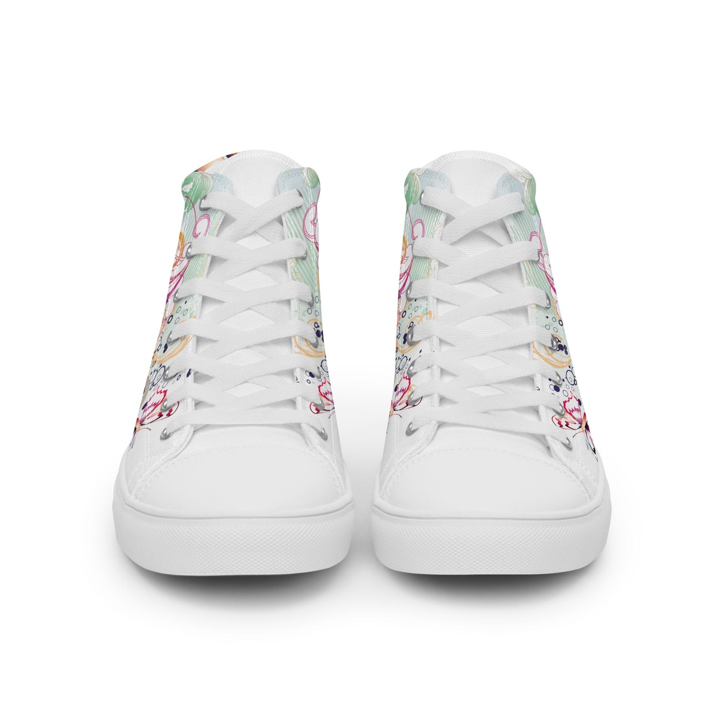 High top canvas shoes - Floral Ornaments - LucyKay store
