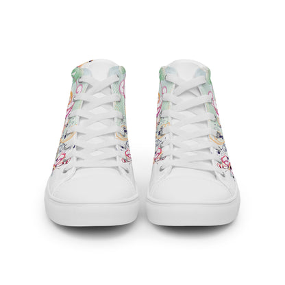 High top canvas shoes - Floral Ornaments - LucyKay store