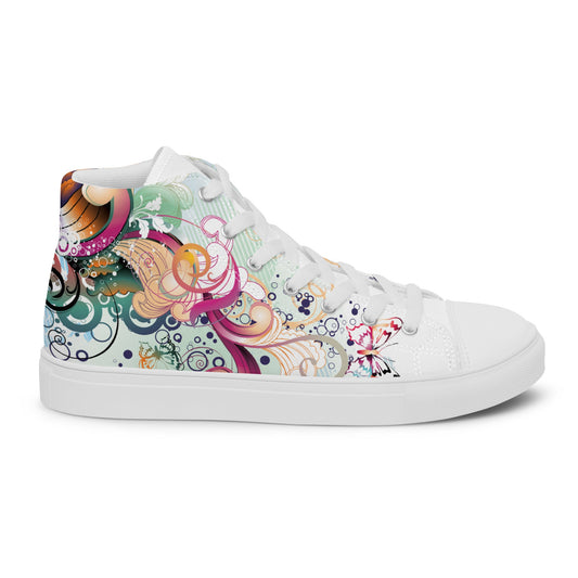 High top canvas shoes - Floral Ornaments - LucyKay store