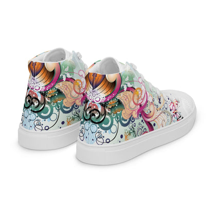 High top canvas shoes - Floral Ornaments - LucyKay store