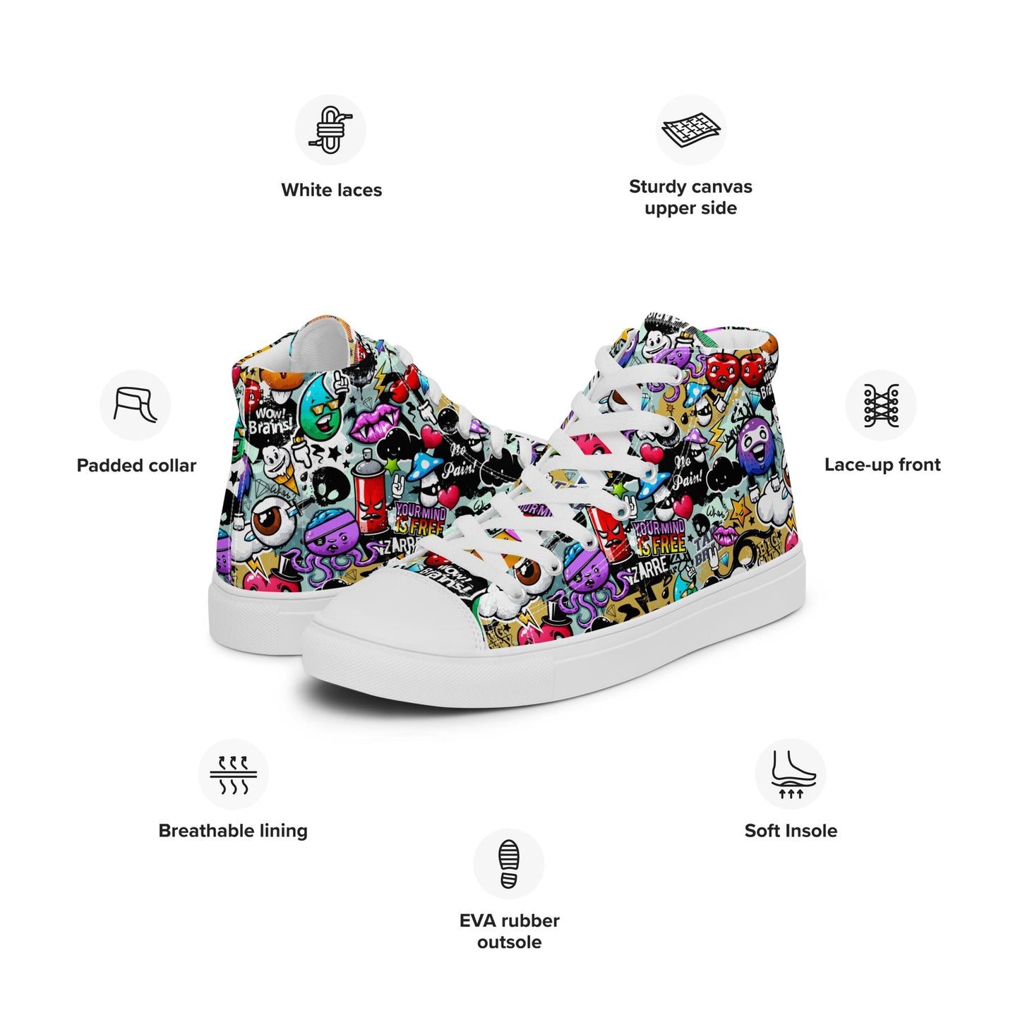 High top canvas shoes - Grafitti - LucyKay store