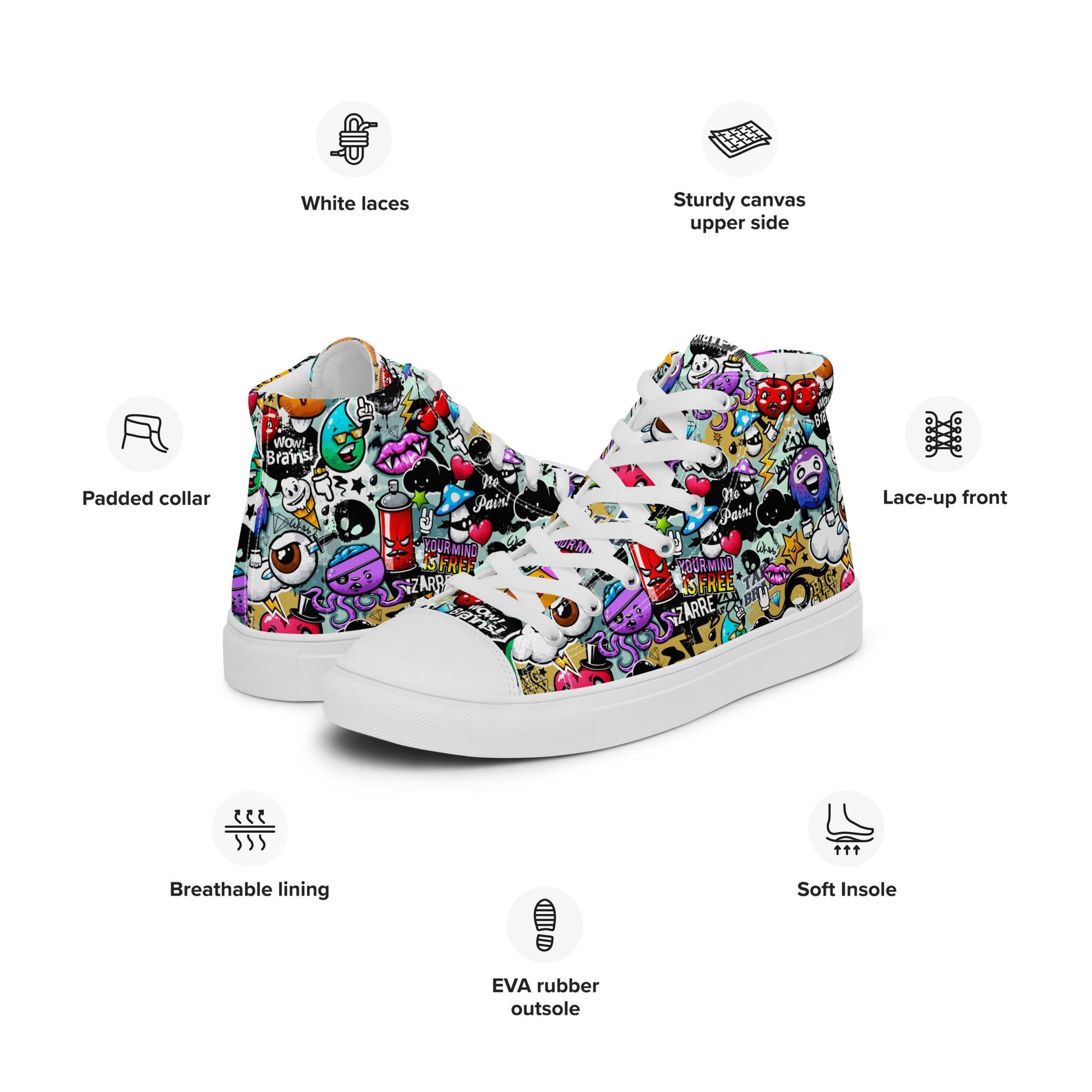 High top canvas shoes - Grafitti - LucyKay store