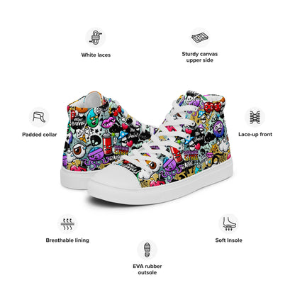 High top canvas shoes - Grafitti - LucyKay store