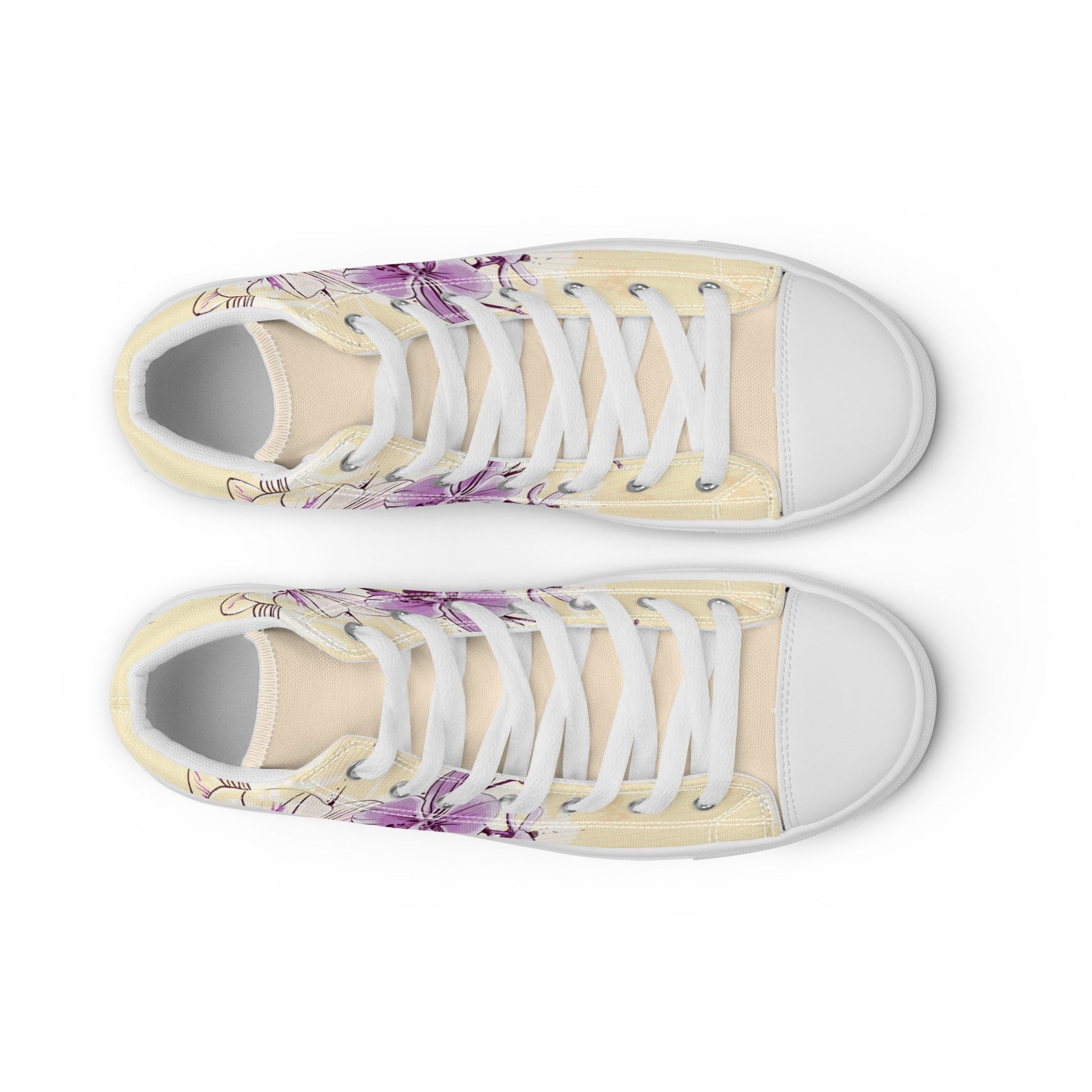High top canvas shoes - Orchid flower - LucyKay store