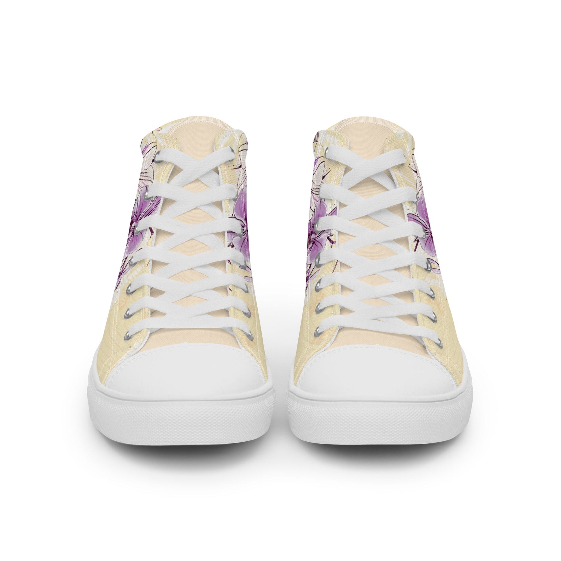 High top canvas shoes - Orchid flower - LucyKay store