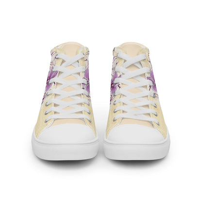 High top canvas shoes - Orchid flower - LucyKay store