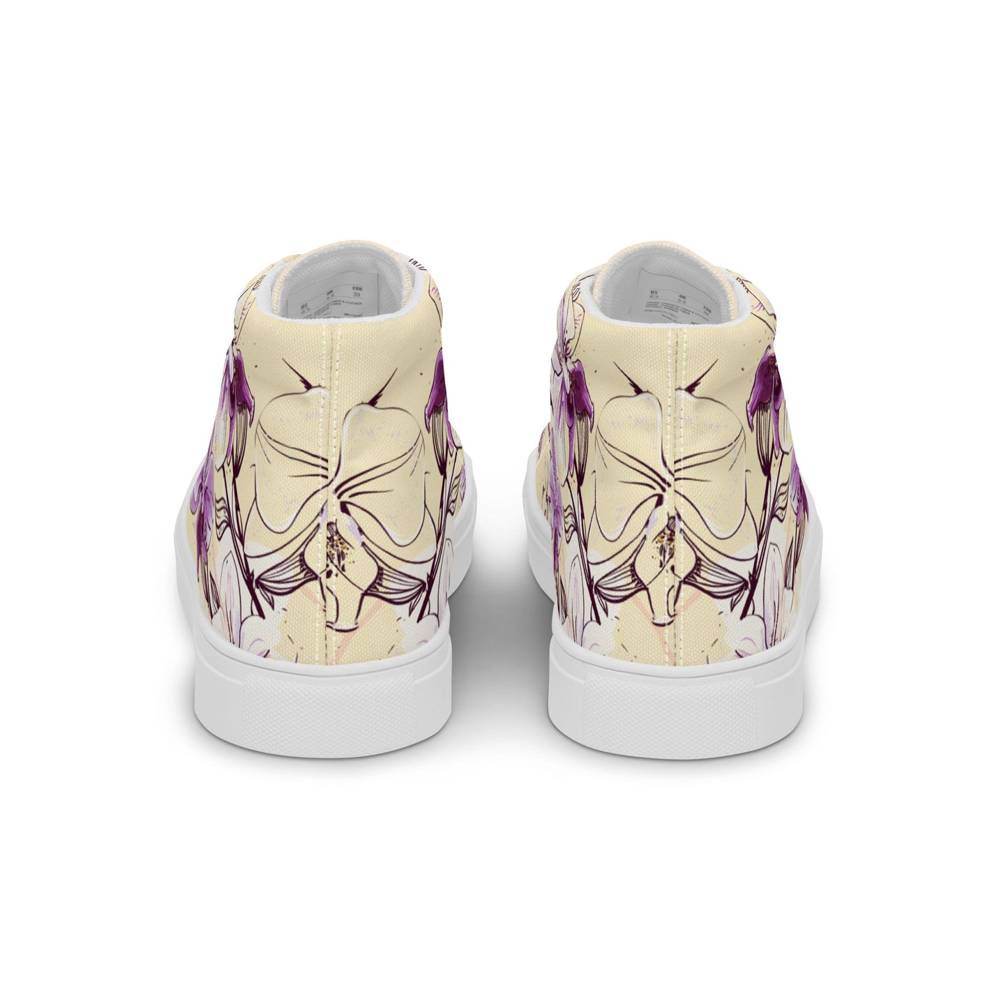 High top canvas shoes - Orchid flower - LucyKay store