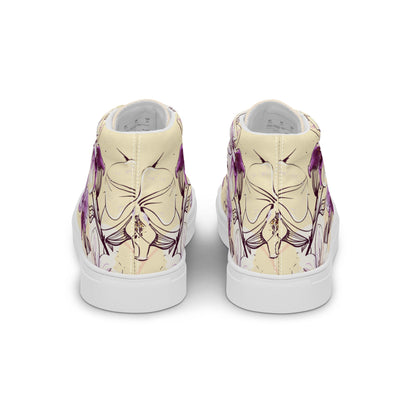 High top canvas shoes - Orchid flower - LucyKay store