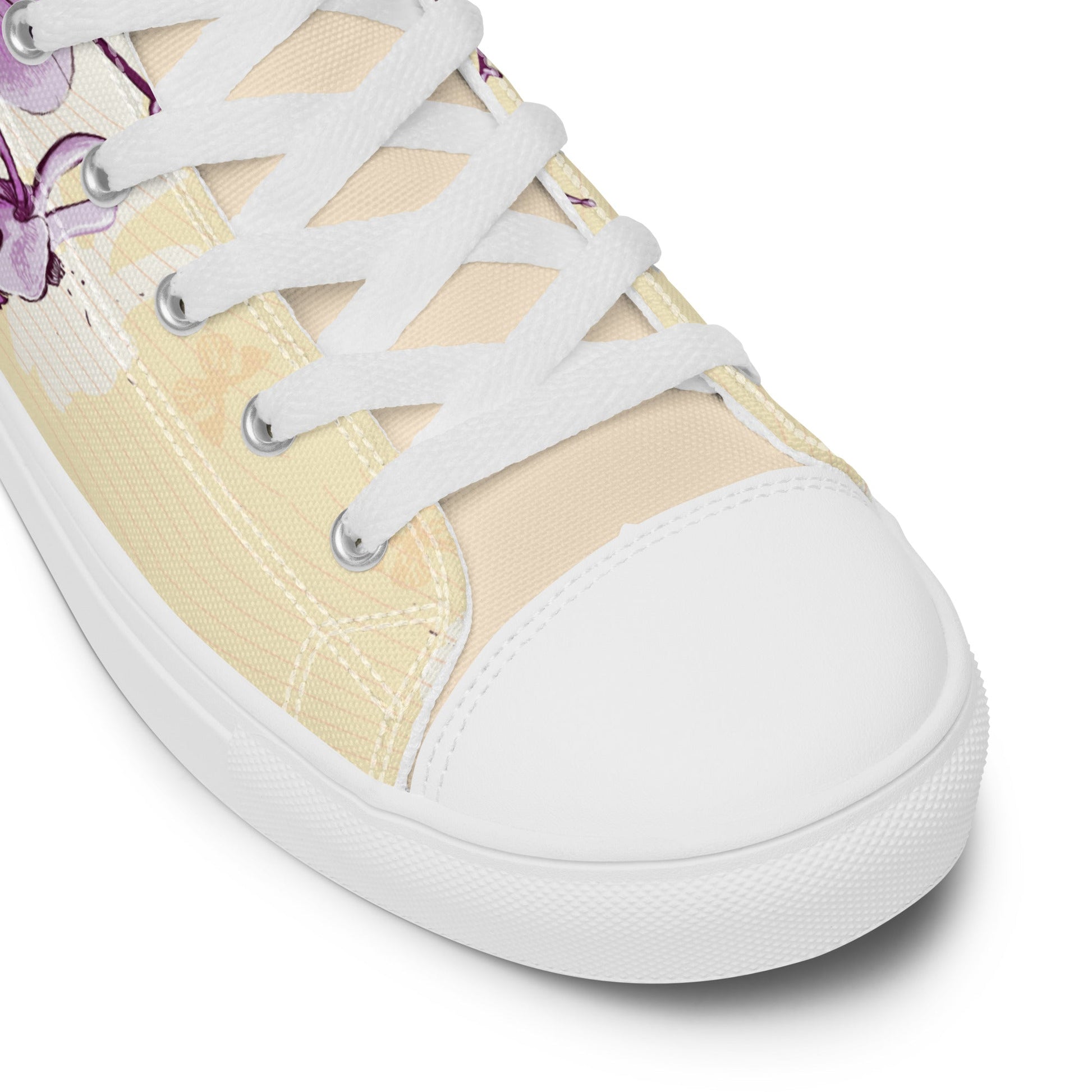 High top canvas shoes - Orchid flower - LucyKay store