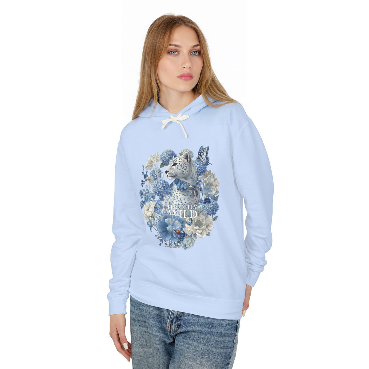 Floral Cheetah Hoodie - Lightweight Cotton Sweatshirt Women - LucyKay store