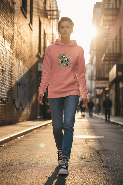 Floral Sneaker Hoodie | Unisex Streetwear Graphic Sweatshirt - LucyKay store
