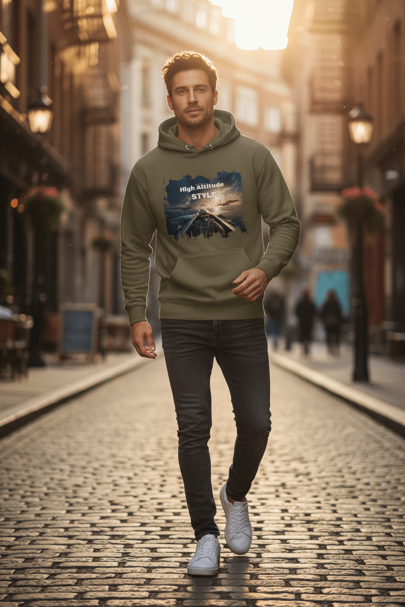 High Altitude Jet Pilot Hoodie - Aviation Graphic Streetwear - LucyKay store