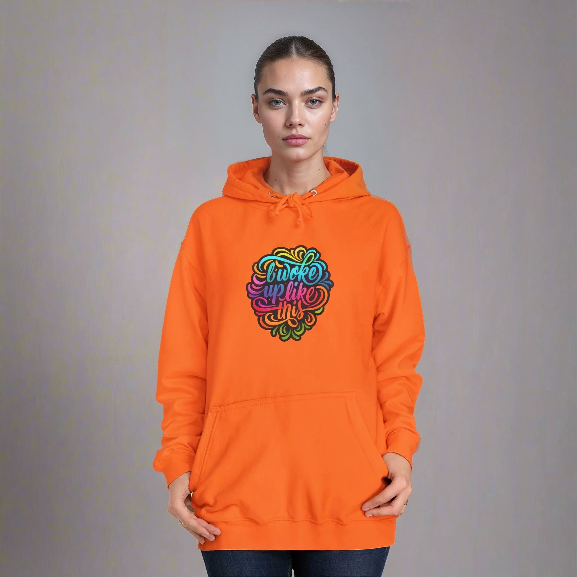 Woke Up Like This Hoodie – Unisex College Casual Wear - LucyKay store