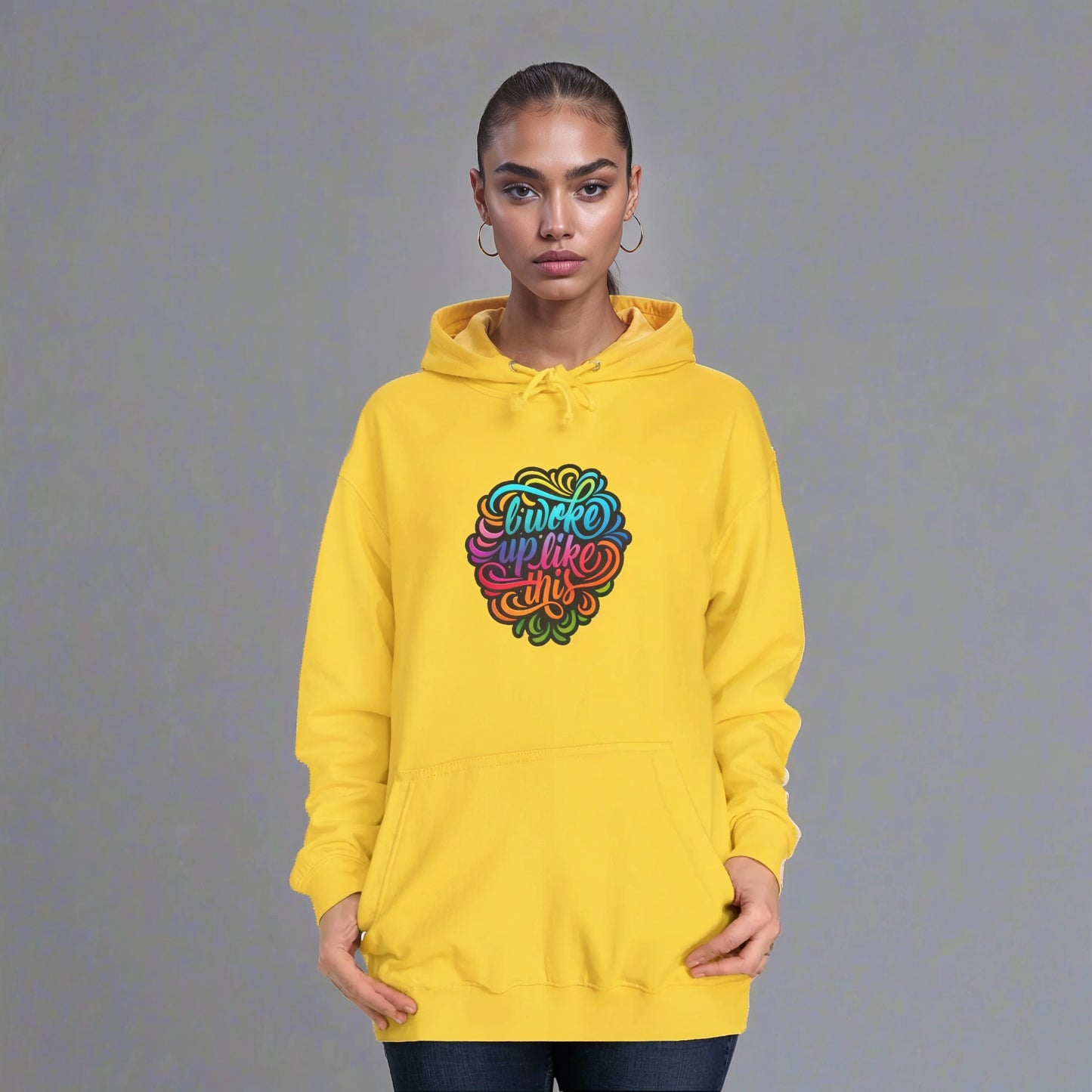 Woke Up Like This Hoodie – Unisex College Casual Wear - LucyKay store